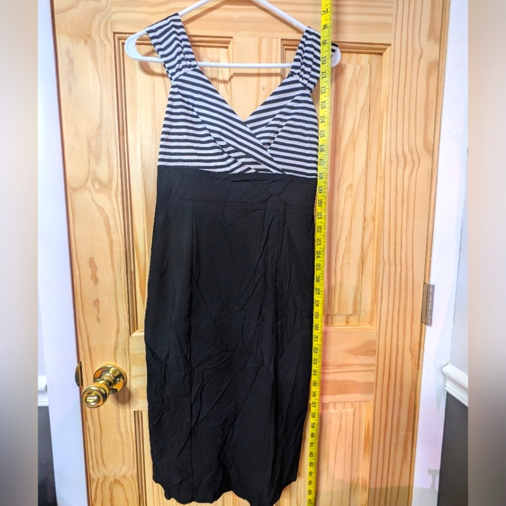 Gothabilly, Corporate Goth Striped Bodycon Dress, Juniors Medium, Emo Grunge